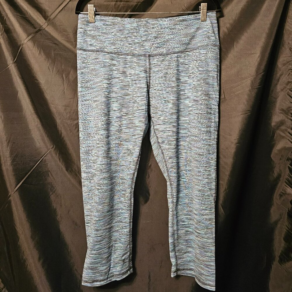 RBX multi colored striped crop leggings. Size XL